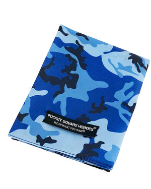 Blue Camouflage Pocket Square