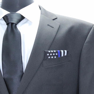 Blue Line, American Flag, Police, Blue Line Pocket Square