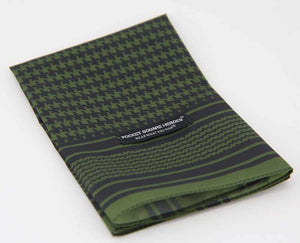 Olive Green Shemagh Pocket Square