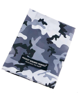 Urban (White/Black) Camouflage Pocket Square