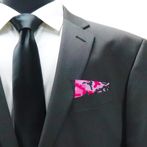 Camouflage Pocket Square, Veteran Made, Pink Pocket Square, Cancer awareness