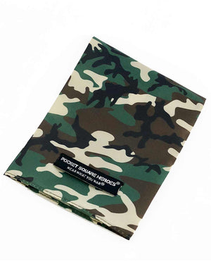 Green Camouflage Pocket Square
