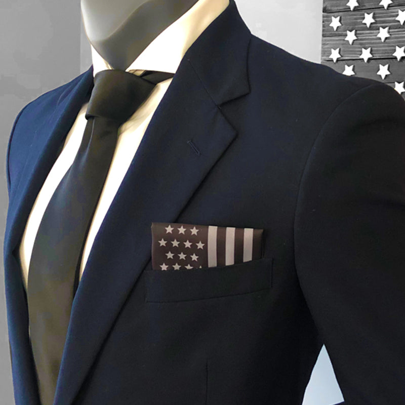 American Flag Pocket Square Subdued American Flag Pocket Square Heroes