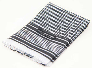 Shemagh Pocket Square - Black White